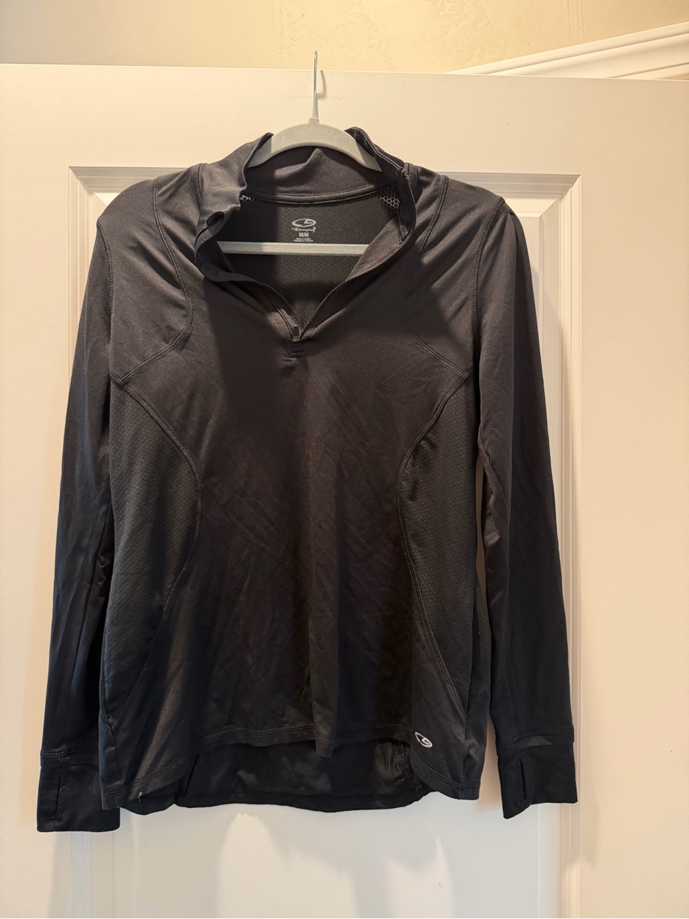 Champion Black Lightweight Quarter-Zip Performance Pullover